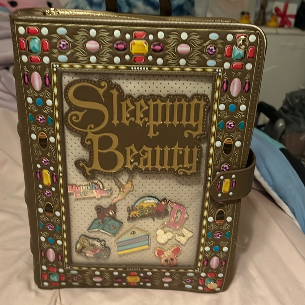 Loungefly Sleeping Beauty pin trader backpack pins in picture included